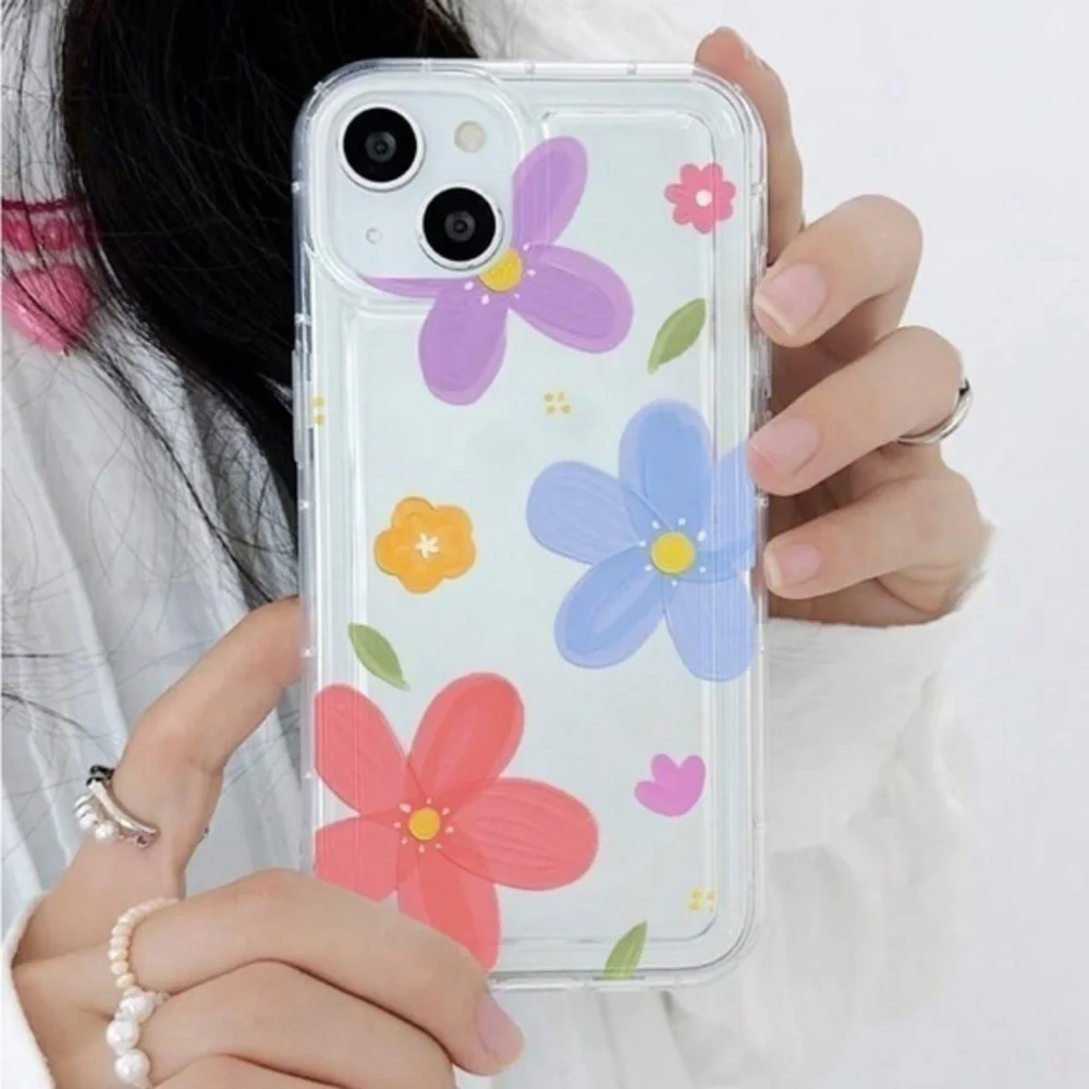 ⚠️Clearance🫧iPhone 13/Pro/ Trendy Clear Floral iPhone Case Brand New - Picture 2 of 3